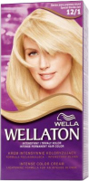 WELLA - WELLATON - INTENSE COLOR CREAM LIGHTENING FORMULA FOR AN INTENSE BLONDE - Trwała koloryzacja do włosów - Formuła rozjaśniająca - Intensywny blond - 12/1 - BARDZO JASNY POPIELATY BLOND