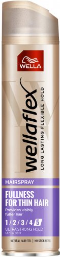 WELLA - Wellaflex - 5 Fullness for Thin Hair - Hairspray - Lakier do cienkich włosów - 250 ml