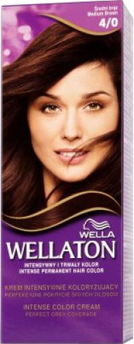 WELLA - WELLATON - INTENSE COLOR CREAM - Trwała koloryzacja do włosów - 4/0 - ŚREDNI BRĄZ