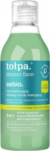 Tołpa - Dermo Face Sebio - Normalizujący żelowy tonik matujący przeciw trądzikowi - 200 ml
