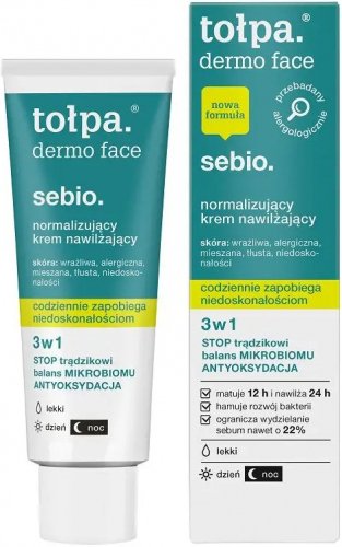 Tołpa - Dermo Face Sebio - Normalizing moisturizing cream - Day / Night - NEW FORMULA - 40 ml
