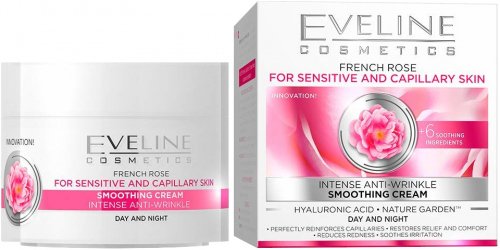 Eveline Cosmetics - Smoothing face cream with anti-wrinkle effect - Sensitive and capillary skin - 50 ml