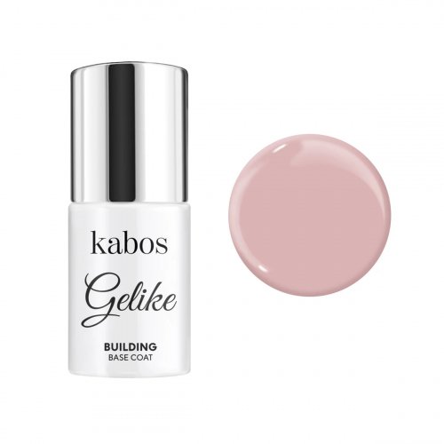 Kabos - Gelike - Building Base Coat - Hybrydowa baza budująca do paznokci - 8 ml - COVER PINK