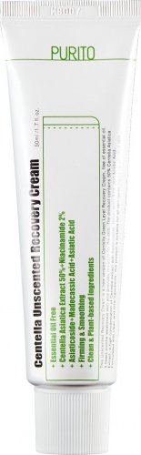 PURITO - Centella Unscented Recovery Cream - Fragrance-free, regenerating cream based on Asiatic Pennywort - 50 ml