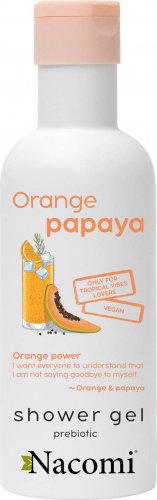 Nacomi - Prebiotic Shower Gel - Żel pod prysznic - Pomarańcza i Papaja - 300 ml