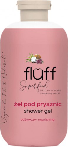 FLUFF - Superfood - Nourishing shower gel - Coconut and Raspberry - 500 ml
