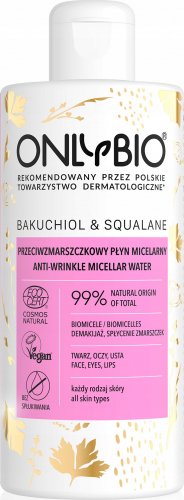 ONLYBIO - BAKUCHIOL & SQUALANE - Anti-Wrinkle Micelar Water - Przeciwzmarszczowy płyn micelarny - 300 ml 