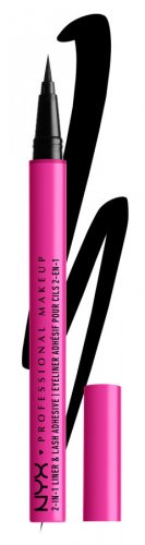 NYX Professional Makeup - JUMBO Lash! 2-in-1 Liner & Lash Adhesive - Wodoodporny liner i klej do rzęs - 01 Baddest Black