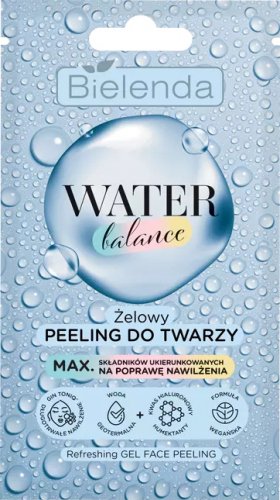 Bielenda - WATER Balance - Refreshing Gel Face Peeling - Żelowy peeling do twarzy - 7 g