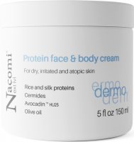 Nacomi Next Level - Dermo - Protein Face & Body Cream - Proteinowy krem do twarzy i ciała do skóry atopowej, suchej i podrażnionej - 150 ml