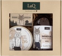 LaQ - Ryszard z Bieszczad - Zestaw prezentowy dla mężczyzn - Żel pod prysznic 500 ml + Peeling 220 g + Mydło w kostce 85 g