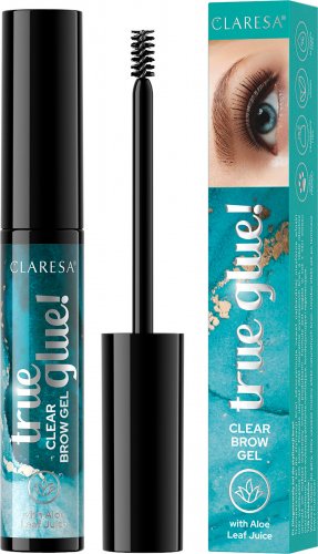 CLARESA - TRUE GLUE! - CLEAR BROW GEL - Long-lasting eyebrow styling gel - 8 g