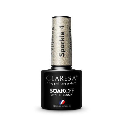 CLARESA - SOAK OFF UV / LED - GLOWING - MAGIC SPARKLE - Hybrid nail polish - 5 g - SPARKLE - 4