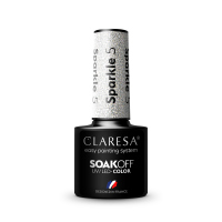 CLARESA - SOAK OFF UV/LED - GLOWING - MAGIC SPARKLE - Lakier hybrydowy do paznokci - 5 g - SPARKLE - 5 - SPARKLE - 5