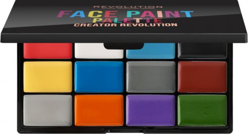 MAKEUP REVOLUTION - FACE PAINT PALETTE - CREATOR REVOLUTION - Palette of 12 face paints