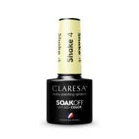 CLARESA - SOAK OFF UV/LED - MILKSHAKE - Lakier hybrydowy do paznokci - 5 g - SHAKE - 4 - SHAKE - 4