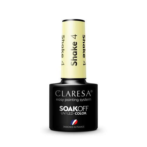 CLARESA - SOAK OFF UV/LED - MILKSHAKE - Lakier hybrydowy do paznokci - 5 g - SHAKE - 4