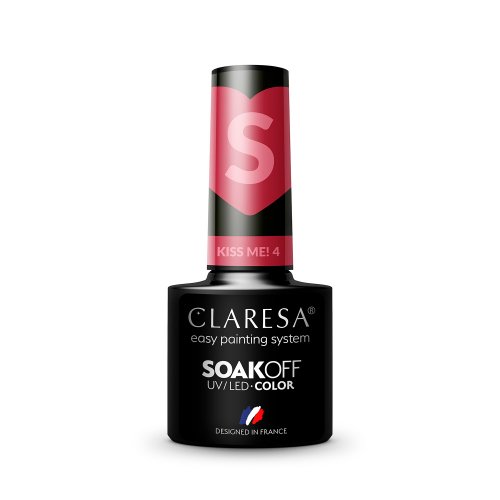 CLARESA - SOAK OFF UV / LED - KISS ME! - Hybrid nail polish - 5 g - KISS ME! - 4