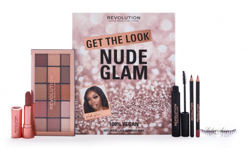 Makeup Revolution - GET THE LOOK - NUDE GLAM - A set of cosmetics for eye  and lip make