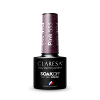 CLARESA - SOAK OFF UV / LED - CLASSIC LOOK - Hybrid nail polish - 5 g - PINK - 553 - PINK - 553