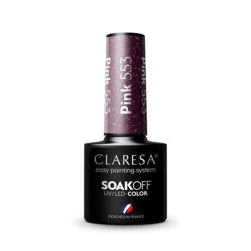 CLARESA - SOAK OFF UV/LED - CLASSIC LOOK - Lakier hybrydowy do paznokci - 5 g - PINK - 553