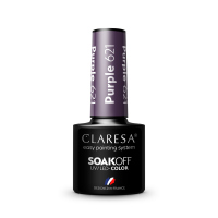 CLARESA - SOAK OFF UV / LED - WARM FEELINGS - Hybrid nail polish - 5 g - PURPLE 621  - PURPLE 621