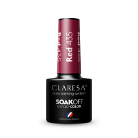CLARESA - SOAK OFF UV / LED - WARM FEELINGS - Hybrid nail polish - 5 g - RED 435  - RED 435