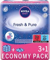 Nivea - Baby - Fresh & Pure Economy Pack - Zestaw nasączonych chusteczek dla dzieci i niemowląt - 3 + 1