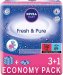 Nivea - Baby - Fresh & Pure Economy Pack - Zestaw nasączonych chusteczek dla dzieci - 3 + 1
