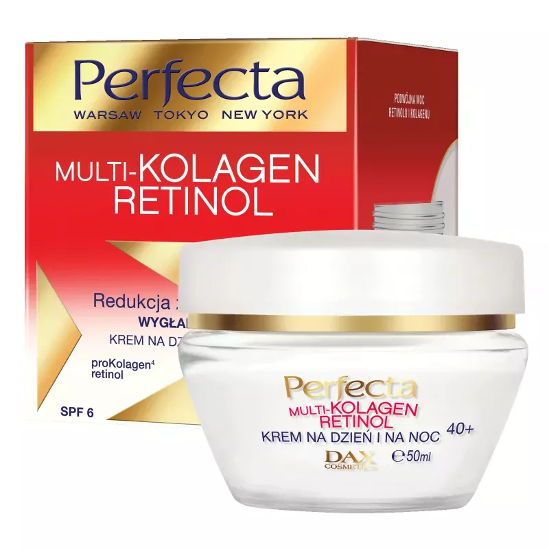 Крем для лица Perfecta Multi-Kolagen Retinol 40+ против морщин, с ретинолом, 50 мл