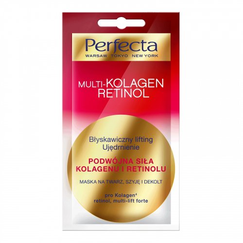 Perfecta - MULTI-KOLAGEN RETINOL - Maska na twarz, szyję i dekolt - 8 ml