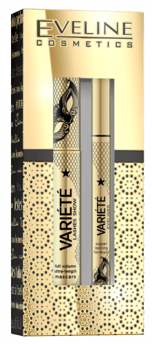 Eveline Cosmetics - Variete Lashes Show - Gift set of eye makeup cosmetics - Mascara + Eyeliner