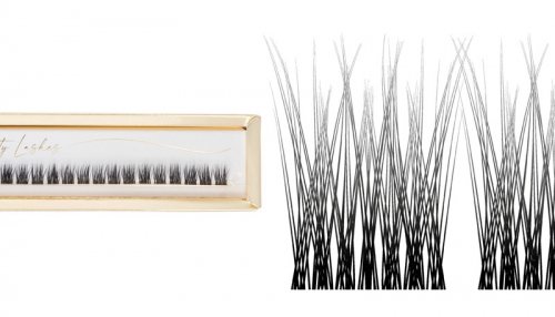 Many Beauty - Infinity Lashes Nr. 03 - Kępki rzęs na długim bezbarwnym pasku - 28 sztuk - C-8mm