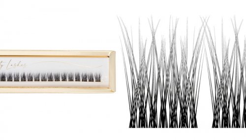 Many Beauty - Infinity Lashes Nr. 03 - Tuft eyelashes on a long colorless strip - 28 pcs - C-14mm