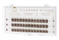 Many Beauty - Many Lashes - V-LASHES DIVINE Chocolate Silk Eyelashes Individuals - Silk eyelash tufts - Brown