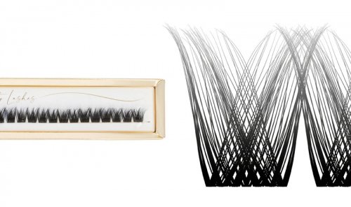 Many Beauty - Infinity Lashes Nr. 02 - Kępki rzęs na długim bezbarwnym pasku - 26 sztuk - CC-16mm