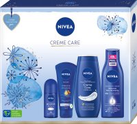 Nivea - Creme Care Set - Body care gift set - Hand cream 100 ml + Antiperspirant roll-on 50 ml + Shower gel 250 ml + Body milk 250 ml