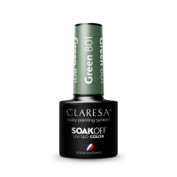 CLARESA - SOAK OFF UV/LED - QUIET FOREST - Lakier hybrydowy do paznokci - 5 g - GREEN 801 - GREEN 801