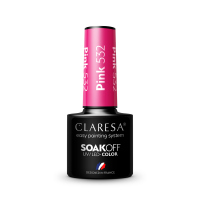 CLARESA - SOAK OFF UV/LED - SUNNY GARDEN - Hybrid nail polish - 5 g - PINK 532 - PINK 532