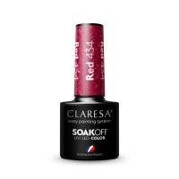 CLARESA - SOAK OFF UV/LED - SUNNY GARDEN - Hybrid nail polish - 5 g - RED 434 - RED 434