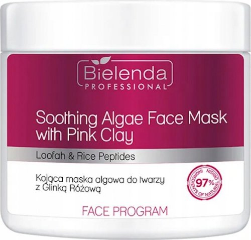 Bielenda Professional - Soothing Algae Face Mask with Pink Clay - Kojąca algowa maska do twarzy z różową glinką - 160 g