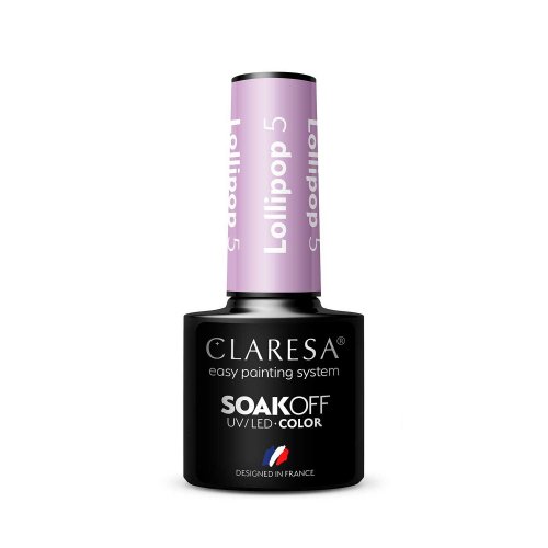 CLARESA - SOAK OFF UV/LED - LOLLIPOP - Lakier hybrydowy do paznokci - 5 g - LOLLIPOP - 5