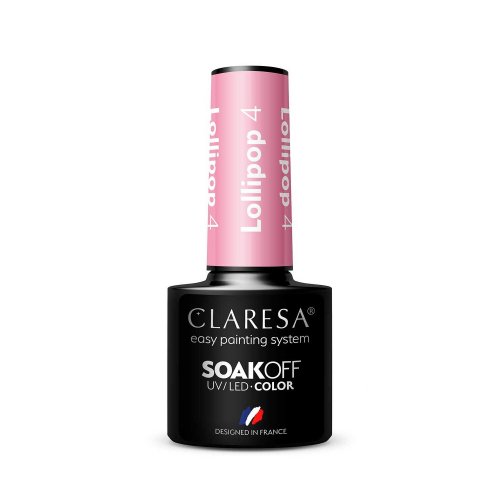 CLARESA - SOAK OFF UV/LED - LOLLIPOP - Lakier hybrydowy do paznokci - 5 g - LOLLIPOP - 4