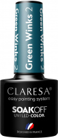 CLARESA - SOAK OFF UV/LED - GREEN WINKS - Lakier hybrydowy do paznokci - 5 g