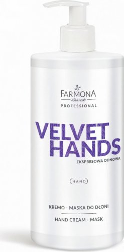 Farmona Professional - VELVET HANDS - Hand Cream-Mask - Kremo - Maska do dłoni - 500 ml