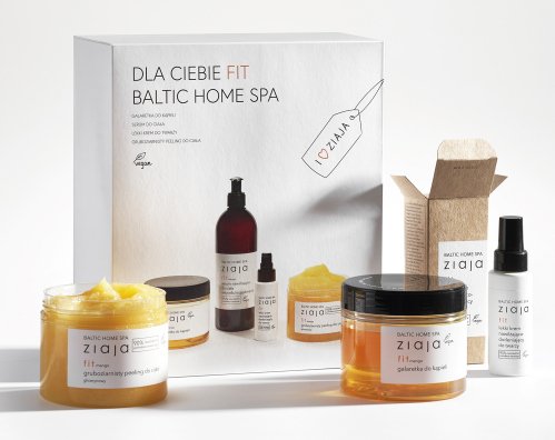 ZIAJA - Baltic Home SPA Wellness Fit Mango Set - Gift Set - Bath Jelly + Body Serum + Face Cream + Body Scrub