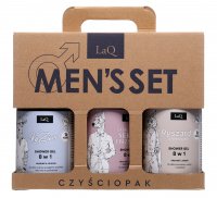 LaQ - MEN'S SET - Czyściopak męski - Zestaw 3 żeli pod prysznic - Kozioł 500 ml + Doberman 500 ml + Ryszard z Bieszczad 500 ml