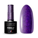 CLARESA - SOAK OFF UV/LED - GLOWING - GALAXY - Lakier hybrydowy do paznokci - 5 g - Galaxy Purple - Galaxy Purple