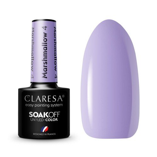 CLARESA - SOAK OFF UV/LED - MARSHMALLOW - Hybrid nail polish - 5 g - 4