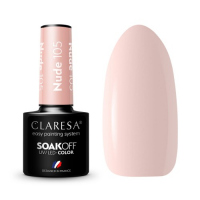 CLARESA - SOAK OFF UV/LED - NUDE - Hybrid nail polish - 5 g - 105 - 105